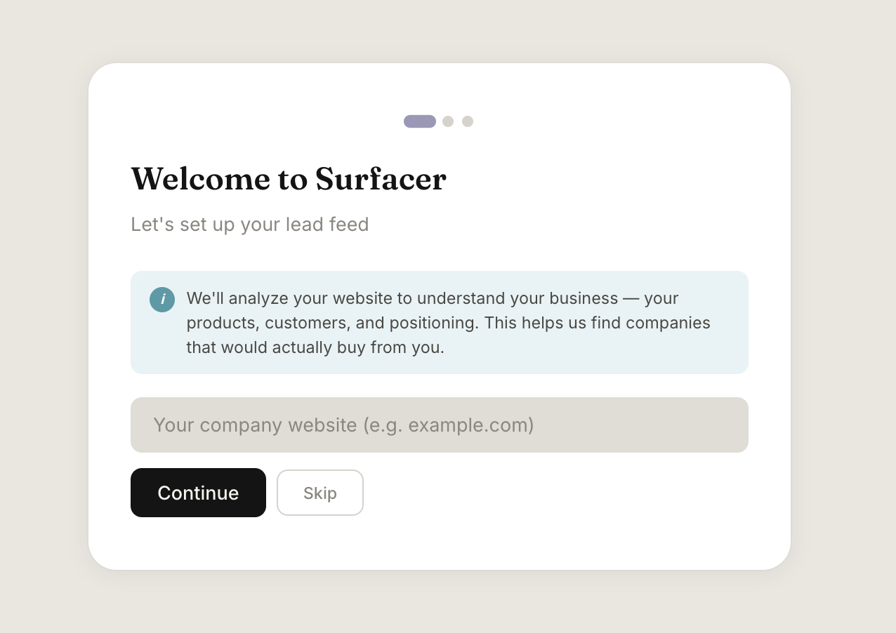 Welcome to Surfacer — analyze your website